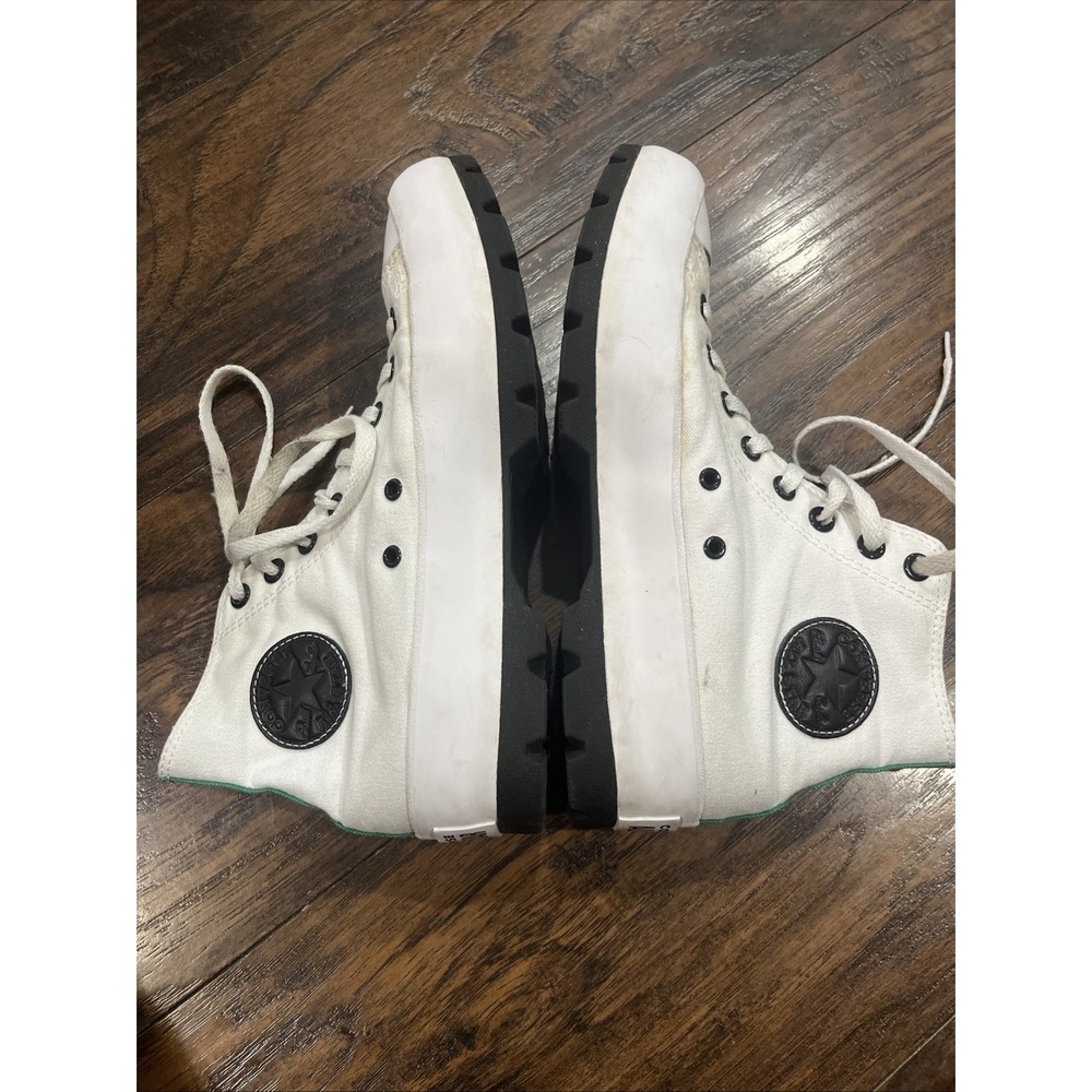 Converse Chuck Taylor All Star Lugged High Top Women's Sz 9.5 Black White Green - Picture 10 of 11
